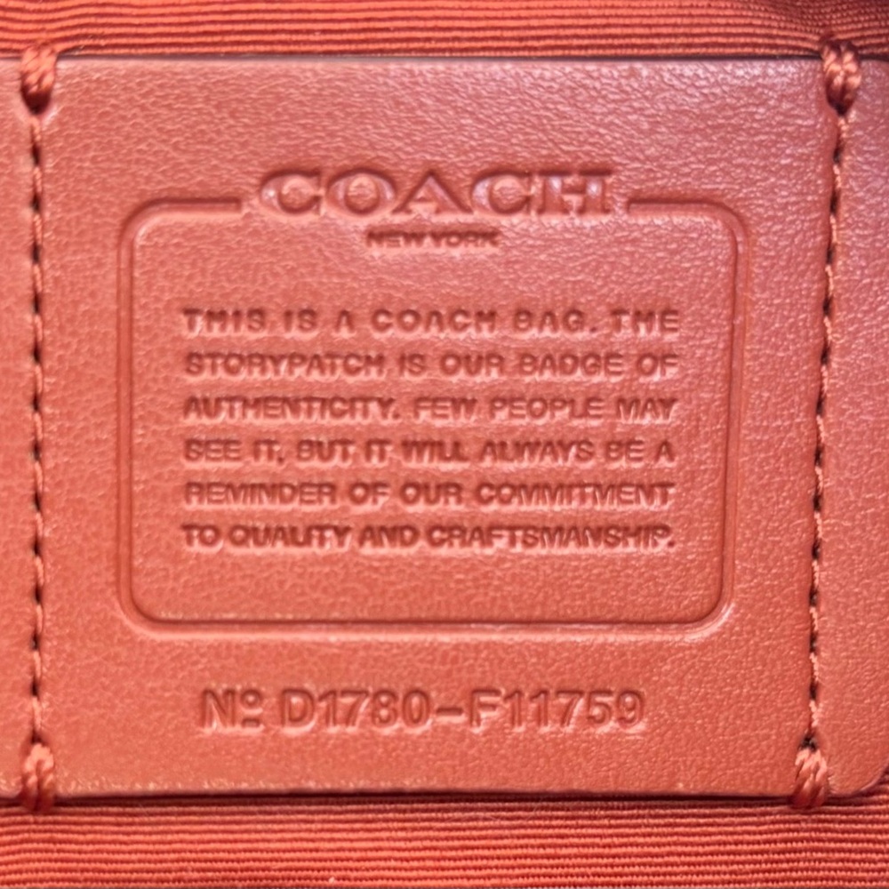Coach Tyler Tote in Polished Pebble Leather with Python-Embossed Trim (F11759) - Picture 11 of 12
